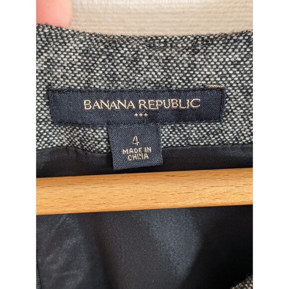 Banana Republic Sheath Tweed Dress Women 4 Gray Wool Blend Classic Office - Picture 3 of 10